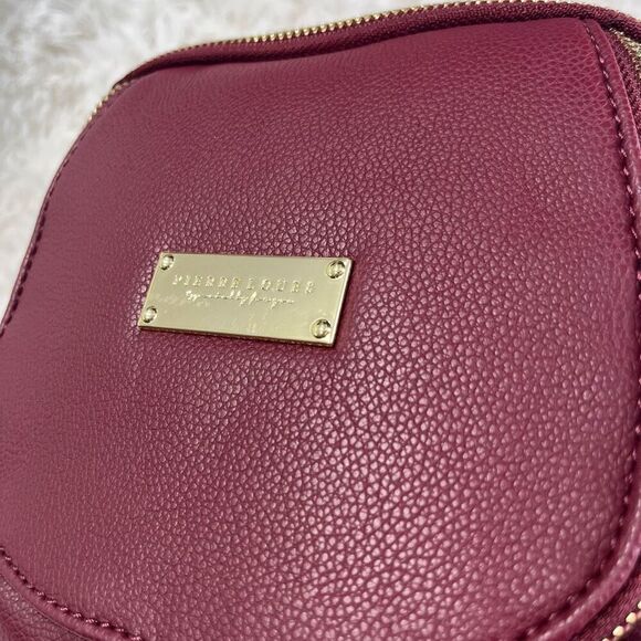 Mini Leather Backpack Wine Red with Goldtone Hardware Adjustable Straps - Picture 7 of 14